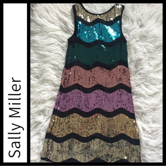NWOT Sally Miller Couture Sequin Dress - Picture 1 of 6